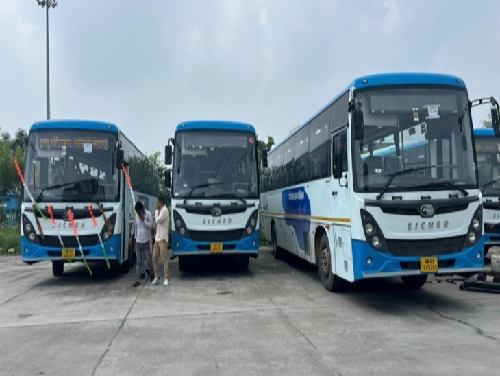 Haryana Roadways Jind Depot AC buses received, Deputy Speaker flagged off Haryana Roadways Jind Depot AC buses received, Deputy Speaker flagged off
