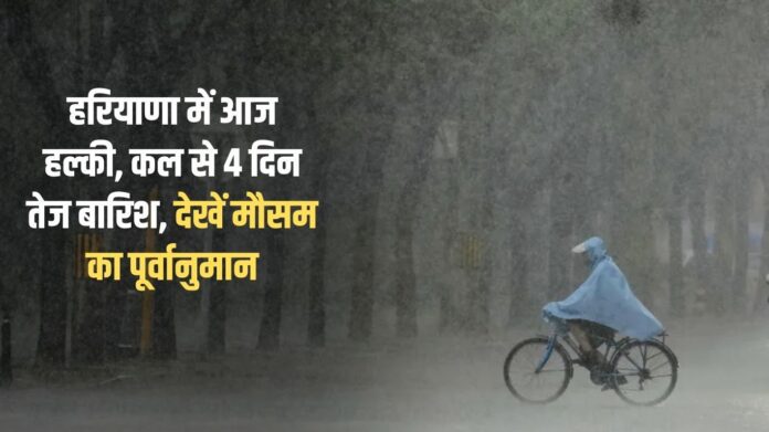 Light rain in Haryana today, heavy rain for 4 days from tomorrow, see weather forecast