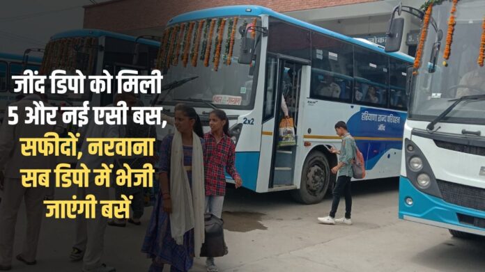 Jind depot got 5 more new AC buses, buses will be sent to Safidon, Narwana sub depots