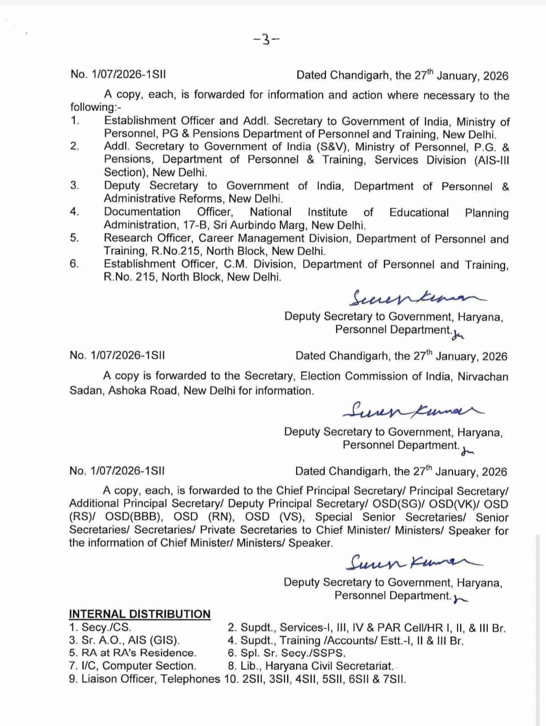 IAS Transfer List 2026 Haryana 