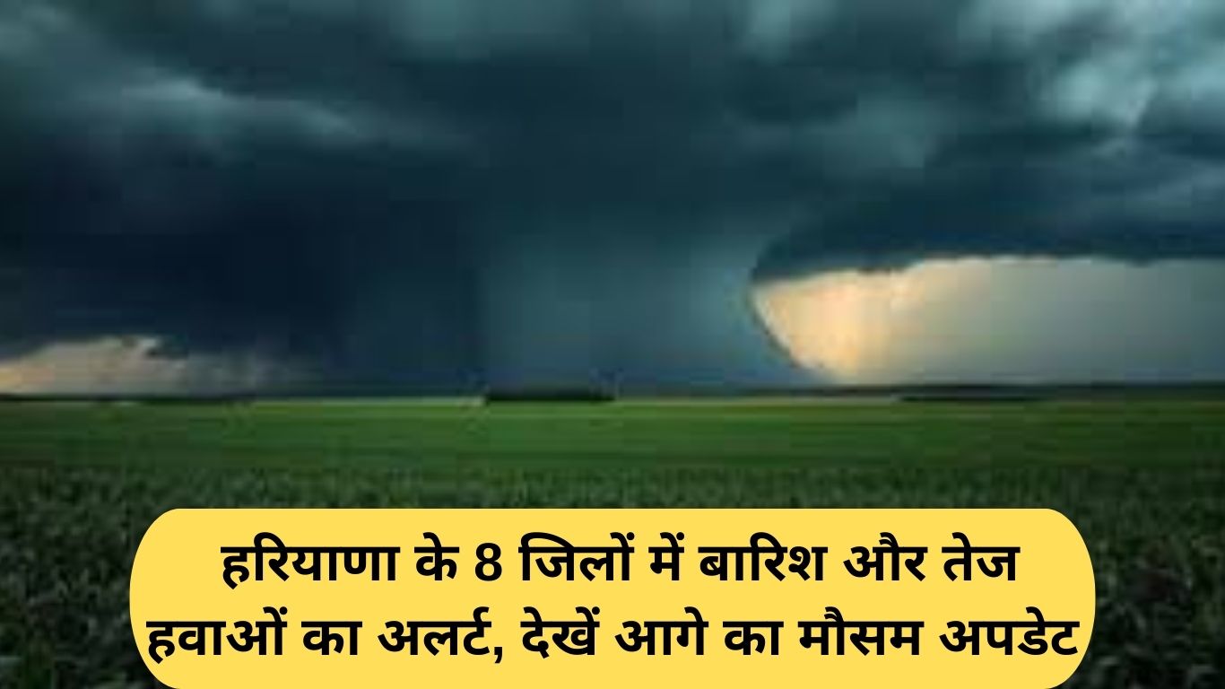 Haryana Weather: हरियाणा के 8 जिलों में बारिश और तेज हवाओं का अलर्ट, देखें आगे का मौसम अपडेट