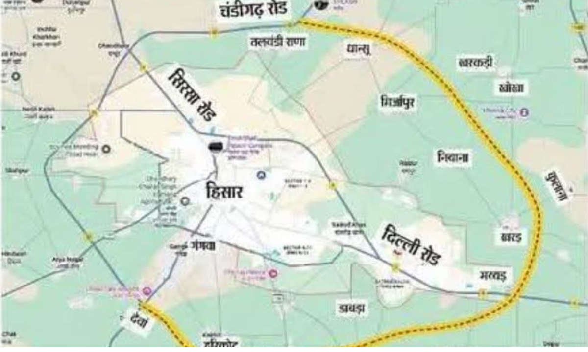 Hisar Ring Road new update map latest hisar bypass project full detail