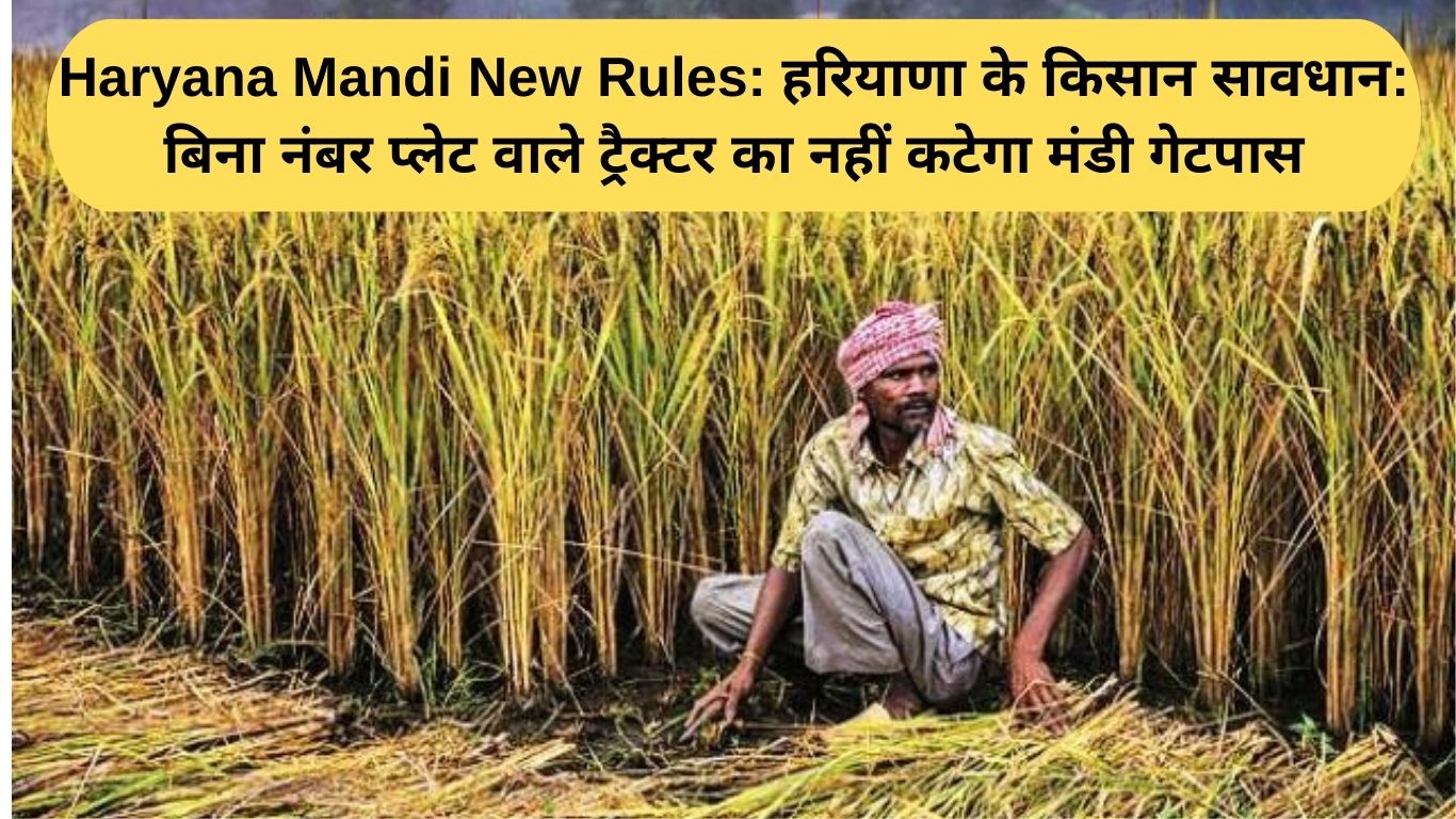 Haryana Mandi New Rules: हरियाणा के किसान सावधान: बिना नंबर प्लेट वाले ट्रैक्टर का नहीं कटेगा मंडी गेटपास