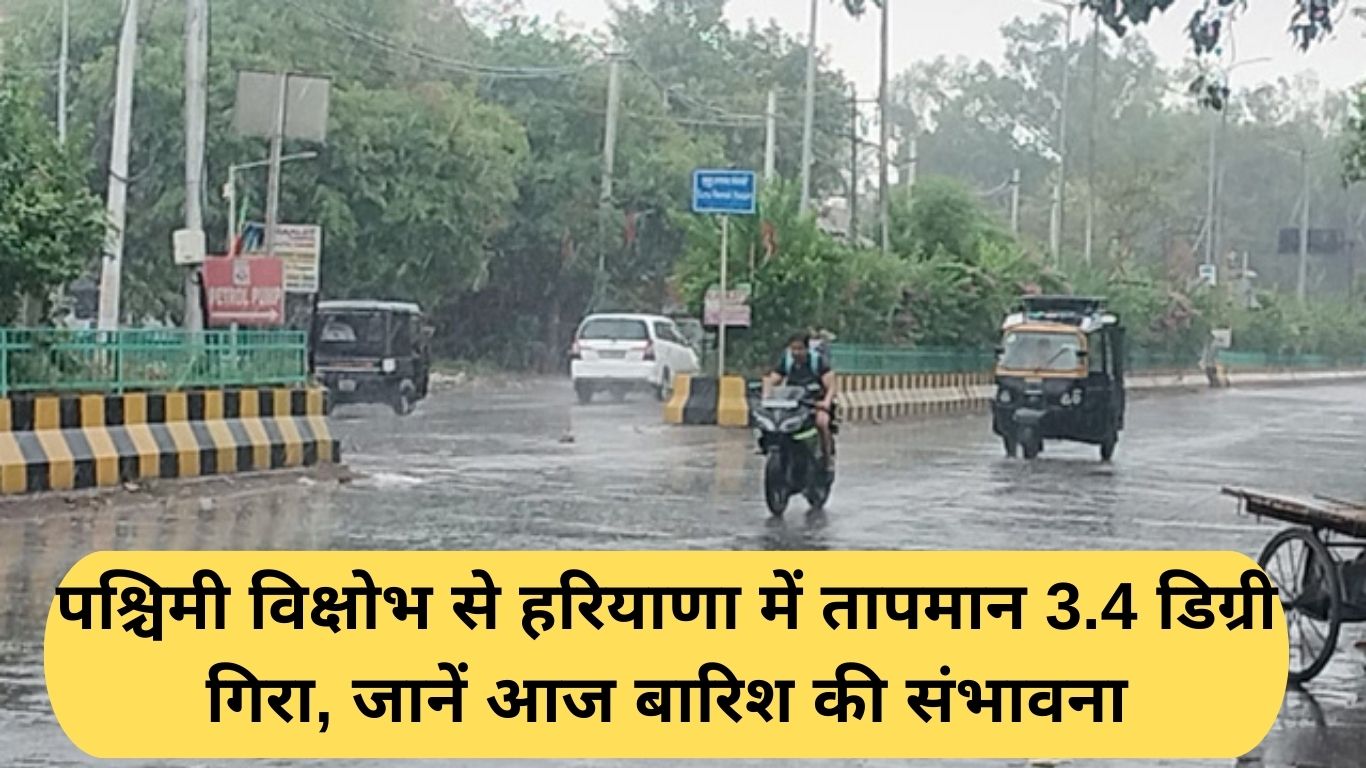 Haryana Weather Today: पश्चिमी विक्षोभ से हरियाणा में तापमान 3.4 डिग्री गिरा, जानें आज बारिश की संभावना