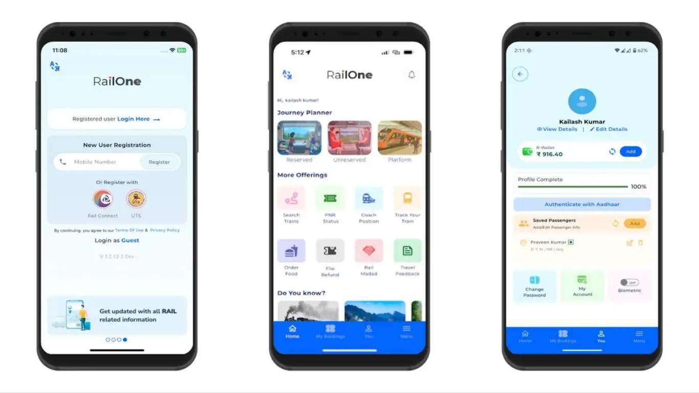 Jind Railway news: Booking tickets on the Rail One app will provide discounts on fares and accurate location information.