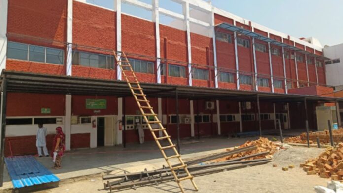 Jind news Shed Erected Near Lab at Jind Civil Hospital