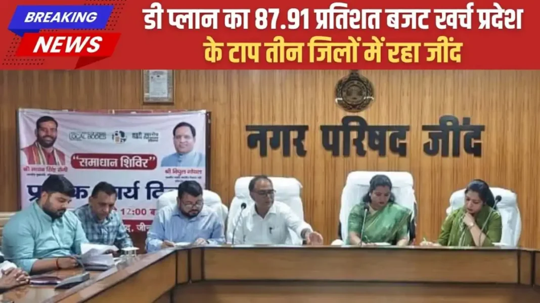 D Plan Budget: Jind was among the top three districts in the state with 87.91 percent of the D Plan budget spent.