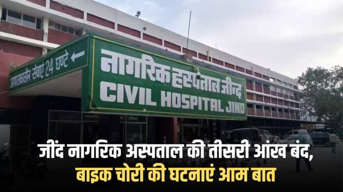Jind's third eye is closed: Jind Civil Hospital's third eye is closed, bike thefts are common.
